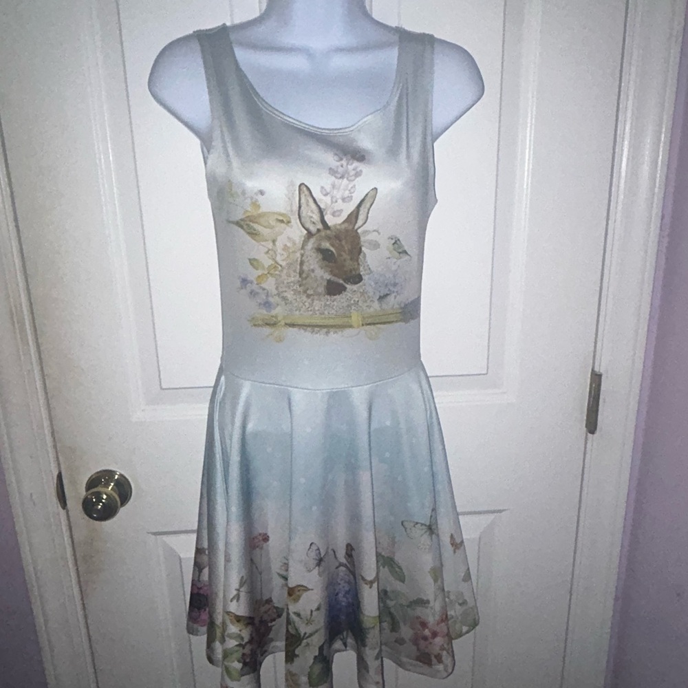 Sleeveless Animal Print Dress - Multicolor